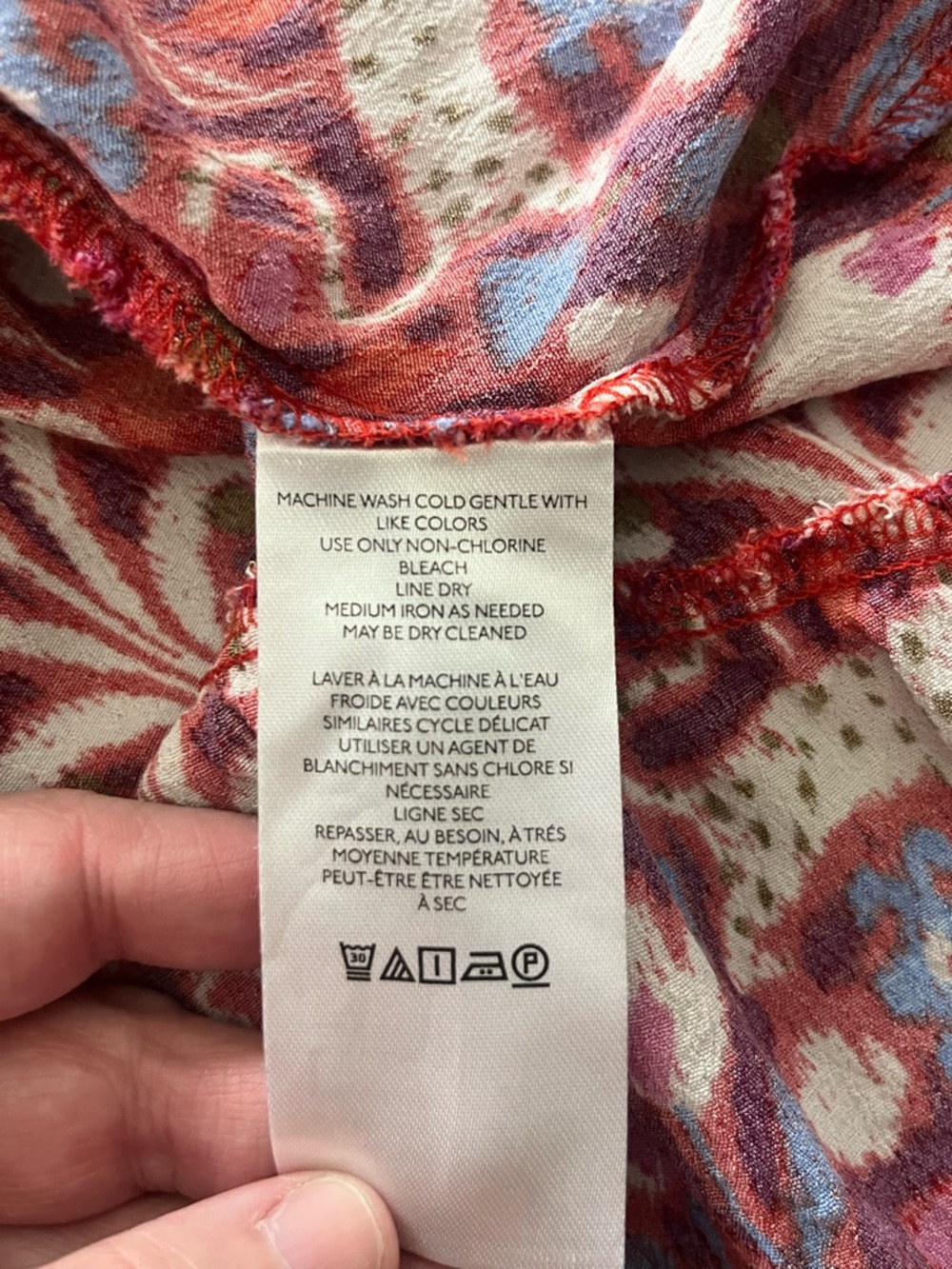 Anthropologie 3X Pink and Burgundy Robin Tiered Floral V-Neck Mini Dress, Boho - Picture 4 of 6
